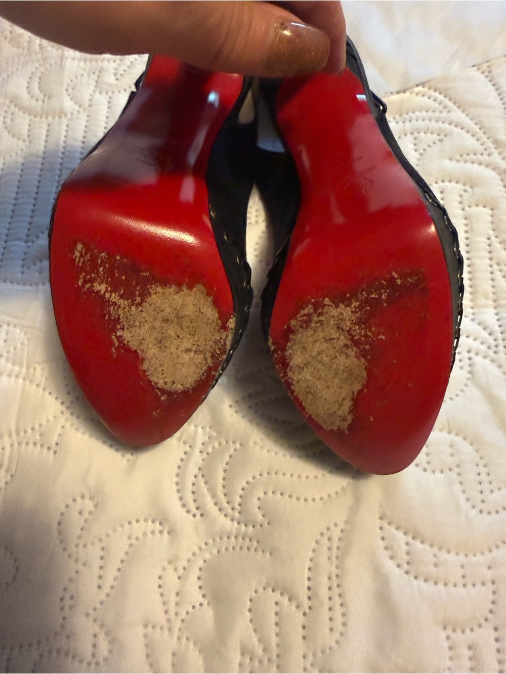 Christian Louboutin Indiana Sling 140 Black Platform Heels Size 39 - Picture 15 of 16